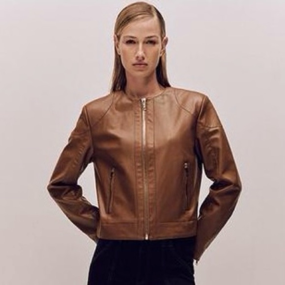 Primark Brown Faux Leather Jacket